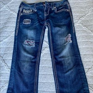 Rock Revival Red, White, and Blue Capri Sz 28